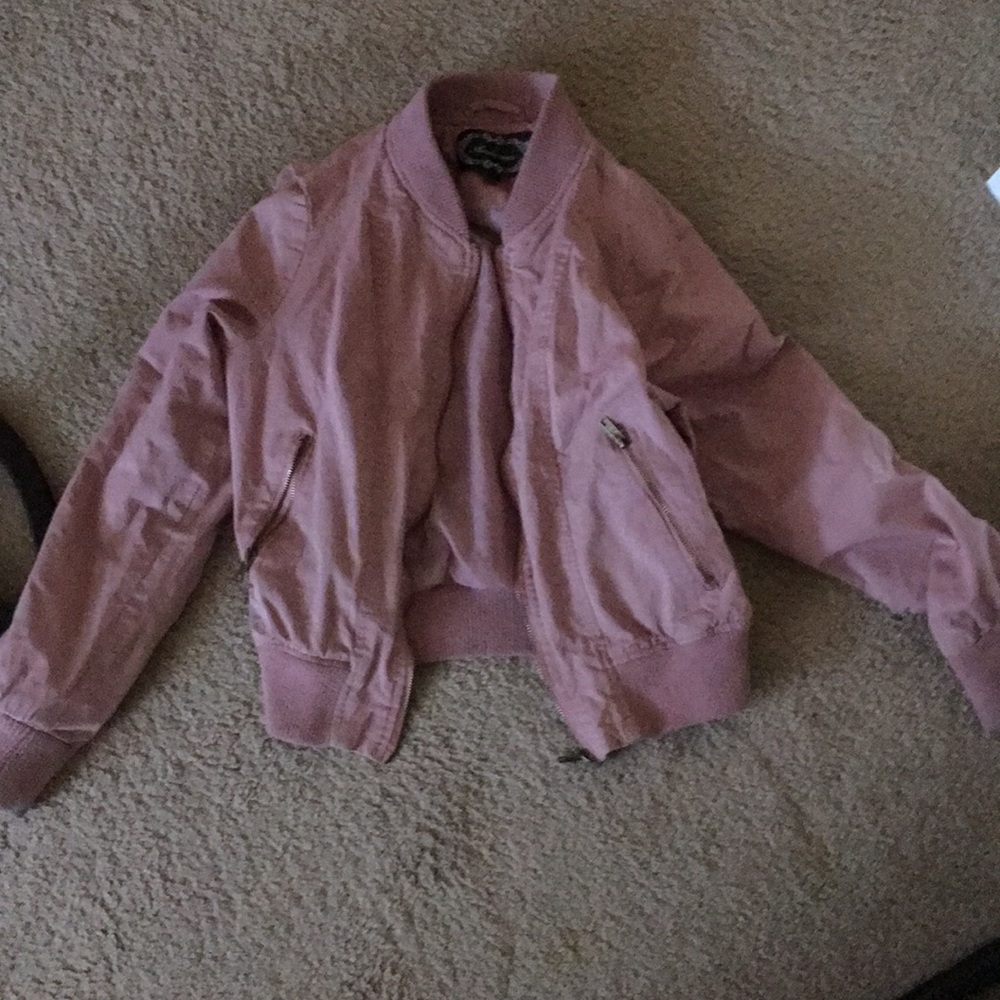Pink bomber jacket